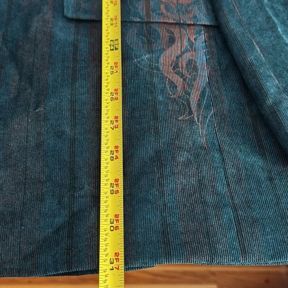 Empra Sz XL / 44 Micro Corduroy Stylish Coat Jacket Blazer Turquoise Teal NICE